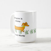 Dackel-Dackel Kaffeetasse (Vorderseite Links)