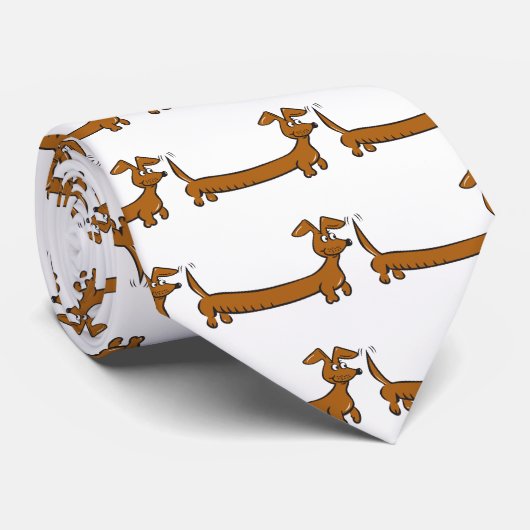 Dackel-Dackel Krawatte (Gerollt)