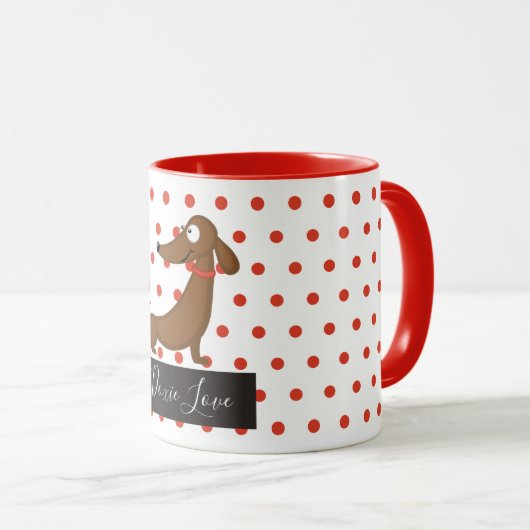 Dackel (Dackel) Liebe Tasse (VorderseiteRechts)