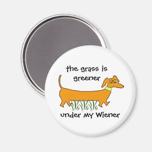 Dackel Dackel Magnet (Vorderseite/Rückseite)