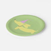 Dackel Dackel Party Pappteller (Schrägansicht)