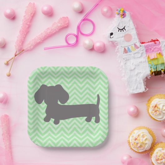 Dackel Dackel Party Pappteller (Party)