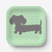 Dackel Dackel Party Pappteller (Vorderseite)