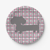 Dackel Dackel Party Pappteller (Vorderseite)