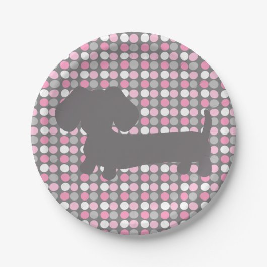 Dackel Dackel Party Pappteller (Vorderseite)