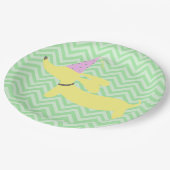 Dackel Dackel Party Pappteller (Schrägansicht)