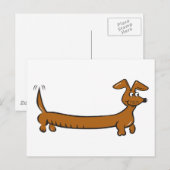 Dackel Dackel Postkarte (Vorne/Hinten)