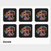 DACKEL - DACKEL QUADRATISCHER AUFKLEBER (Blatt)