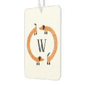 Dackel Dackel Sausage Dog Monogramm Autolufterfrischer (Links)