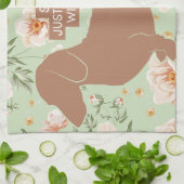 Dackel-Dackel Teckel Liebhaber-Illustrations-Zitat Geschirrtuch (Gefaltet)