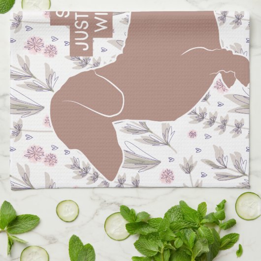 Dackel-Dackel Teckel Liebhaber-Illustrations-Zitat Geschirrtuch (Gefaltet)