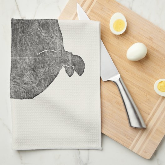 Dackel-Dackel Teckel Liebhaber-Illustrations-Zitat Geschirrtuch (Viertel Falte)