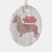 Dackel Dackel Teckel Lover Illustration Zitat Keramik Ornament (Rechts)