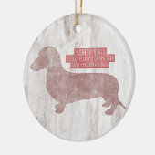 Dackel Dackel Teckel Lover Illustration Zitat Keramik Ornament (Links)