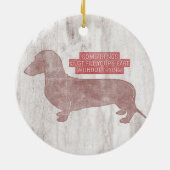 Dackel Dackel Teckel Lover Illustration Zitat Keramik Ornament (Hinten)