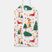 Dackel Dackel Winnie Dog Welpe Weihnachten Geschenkanhänger (Rückseite)