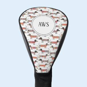 Dackel Dackel Wurst Dog Monogramm Golf Headcover