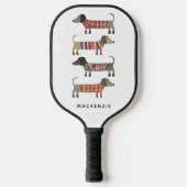 Dackel Dackel Wurst Dog Spaß Personalisiert Pickleball Schläger (Vorderseite)