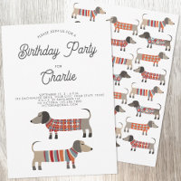 Dackel Dackel Wurst Hund Geburtstagsparty