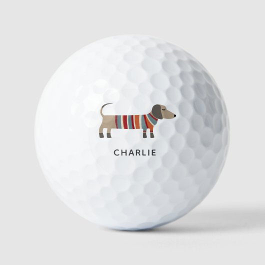 Dackel Dackel Wurst Hund Personalisiert Golfball (Vorderseite)