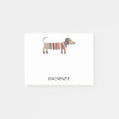Dackel Dackel Wurst Hund Personalisiert Post-it Klebezettel (Vorderseite)