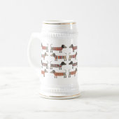 Dackel Dackel Wursthund Bierglas (Vorderseite Links)