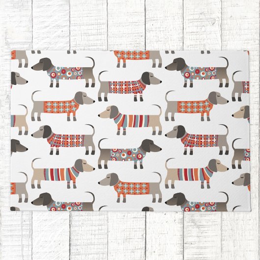 Dackel Dackel Wursthund Fußmatte