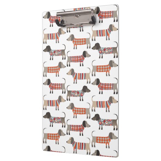 Dackel Dackel Wursthund Klemmbrett (Links)