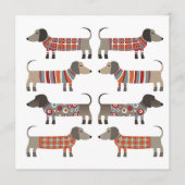 Dackel Dackel Wurstkarte Hinweiskarte (Vorderseite)