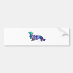 Dackel, Dackelhundewatercolordruck, Hund Autoaufkleber