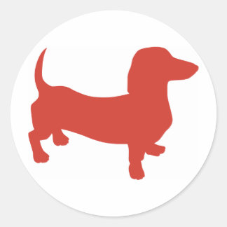 Dackel - Dacshund Runder Aufkleber