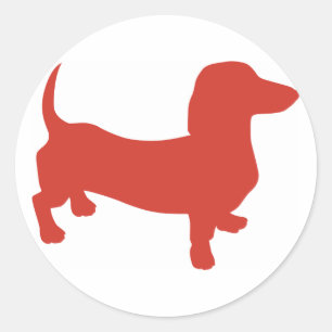 Dackel - Dacshund Runder Aufkleber