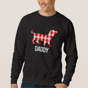 Dackel Daddy Mens Würstchen Dog Kariert Pajama Sweatshirt