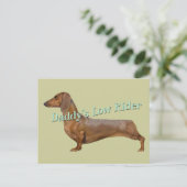 Dackel Daddy's Low-Rider-Geschenke Postkarte (Stehend Vorderseite)