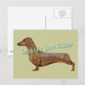 Dackel Daddy's Low-Rider-Geschenke Postkarte (Vorne/Hinten)