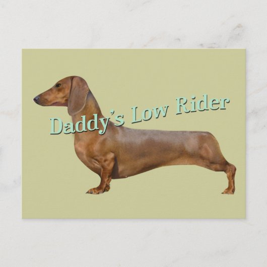 Dackel Daddy's Low-Rider-Geschenke Postkarte (Vorderseite)