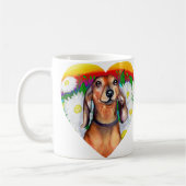 Dackel Daisy Patch Kaffeetasse (Links)
