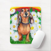 Dackel Daisy Patch Mousepad (Mit Mouse)