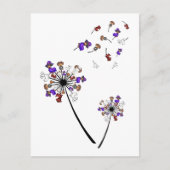 Dackel Dandelion Blume Halloween Kostümideen Postkarte (Vorderseite)
