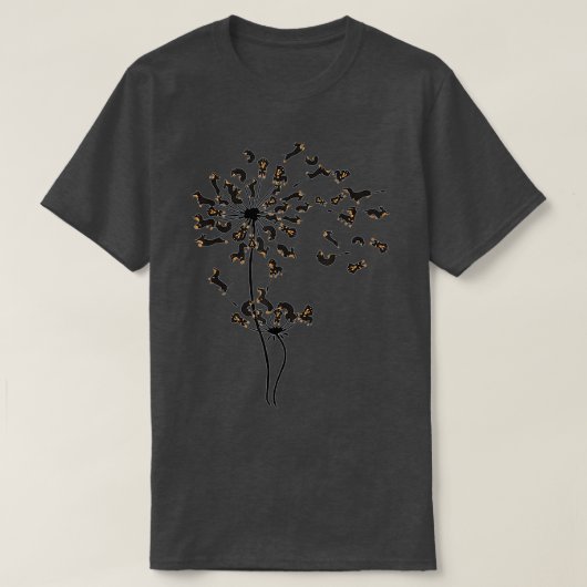 Dackel Dandelion T-Shirt (Design vorne)