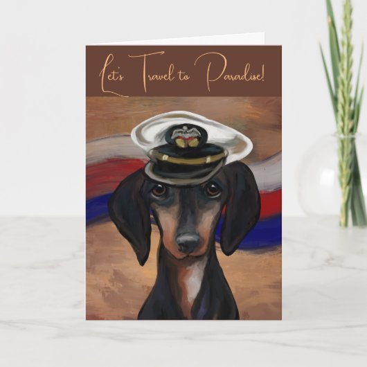Dackel Dankeskarte (Vorderseite)