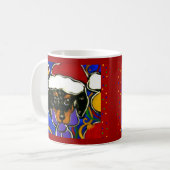 Dackel Dappel Weihnachten Kaffeetasse (Vorderseite Links)