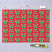 Dackel Daxie Christmas Dog & Bow Red Seidenpapier (Handwerk)