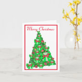 Dackel Daxie Dog Silhouette Weihnachtsbaum Grn Karte (Gelbe Blume)