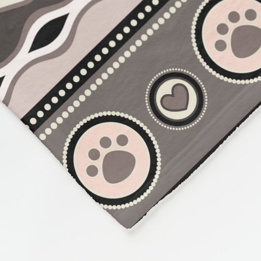 Dackel - dekoratives Muster in den Pastellen Fleecedecke (Ecke)