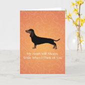 Dackel - Denken Sie an Ihr Design Karte (Gelbe Blume)