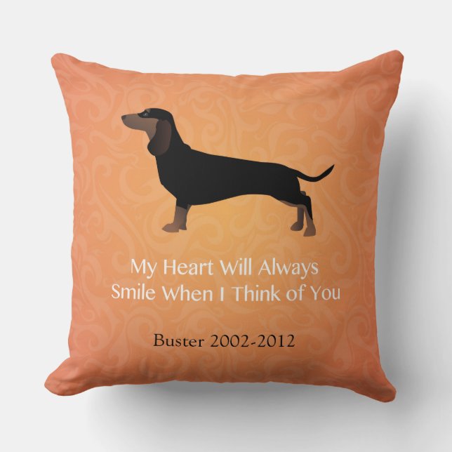 Dackel - Denken Sie an Ihr Design Kissen (Vorderseite)