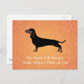Dackel - Denken Sie an Ihr Design Postkarte (Vorne/Hinten)