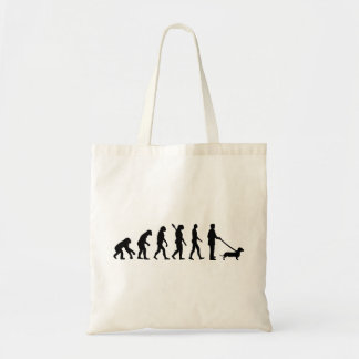 Dackel der Evolution Tragetasche