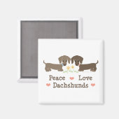 Dackel der Liebe für Frieden Magnet (Vorderseite/Rückseite)
